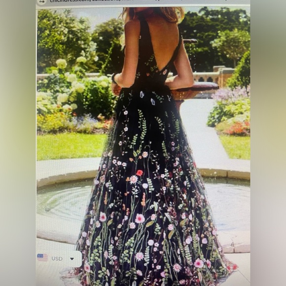 Floral embroidered ballgown - Picture 2 of 2